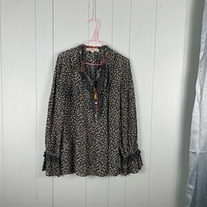 LOFT colorful polka dot blouse